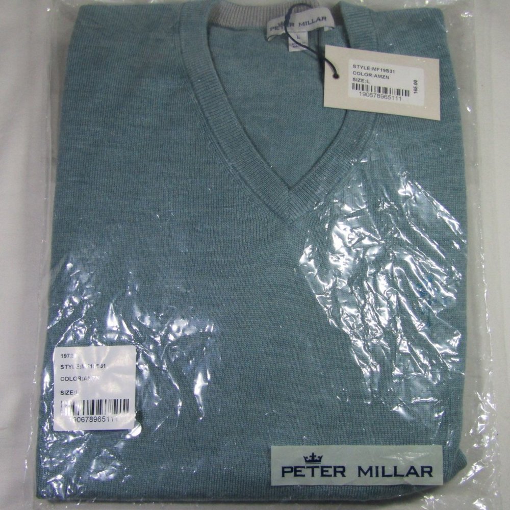 (L) Blue/Green Gray Light-Thin Sweater